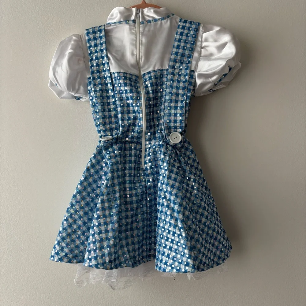 Kids' the Wizard of Oz Dorothy Halloween Costume Dress with Hair Bow Sz 1-2 - Picture 3 of 7